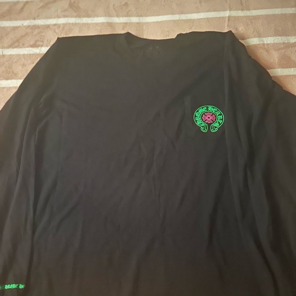 Chrome Hearts Black Long Sleeve with Green and Pink Emblem